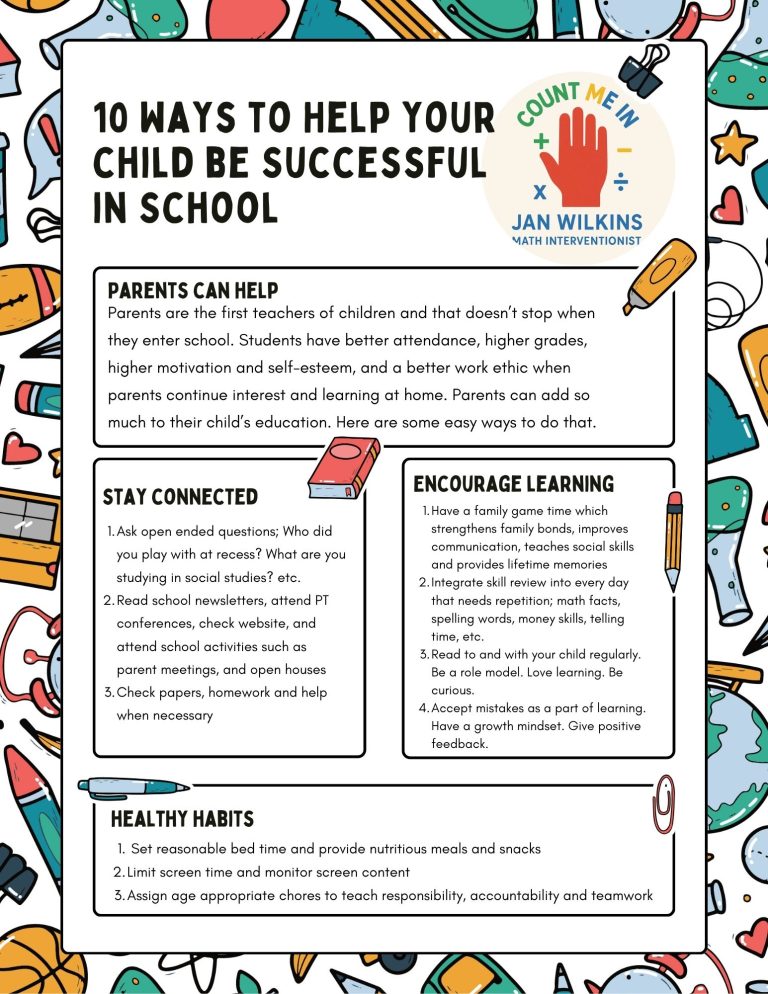 10 Ways to Help Your Child Be Successful in School — Parent University
